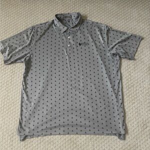 Peter Millar Gray Performance Polo Shirt